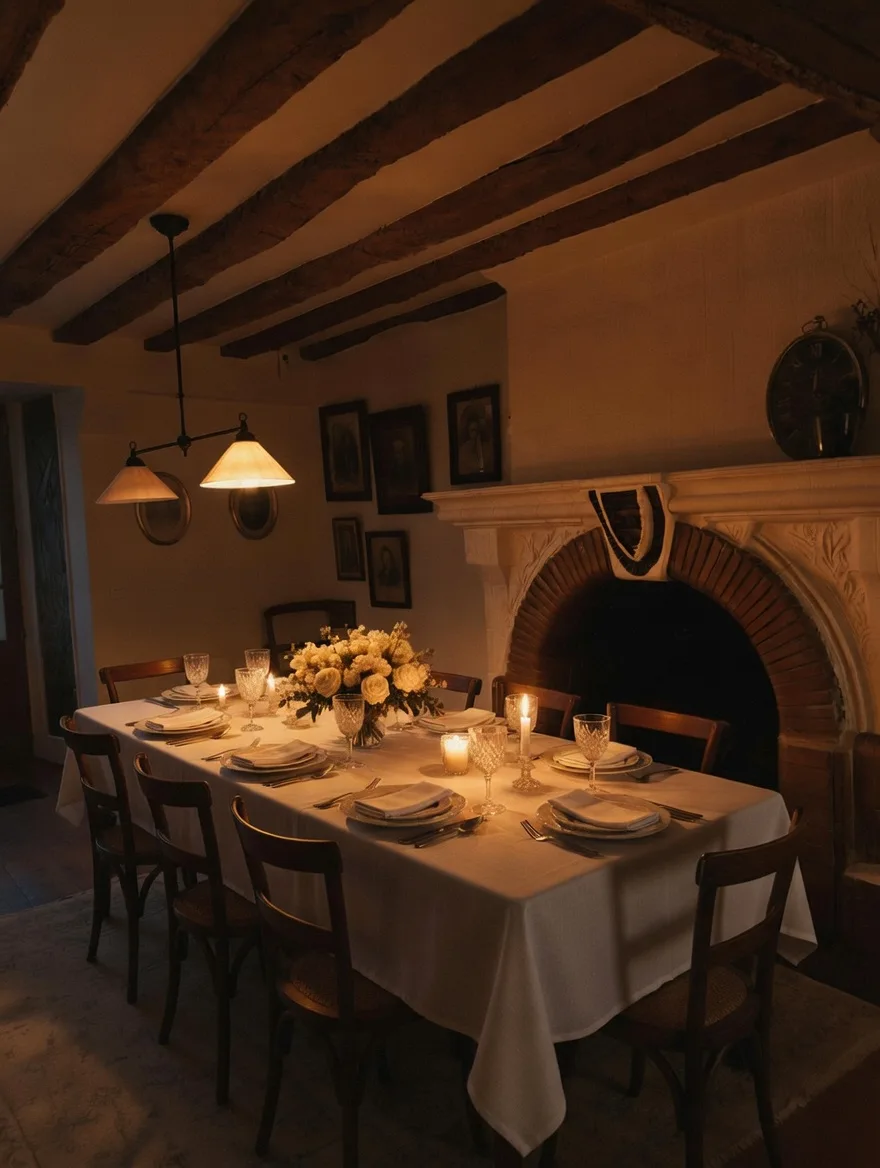 Salle à manger — dîner aux chandelles
